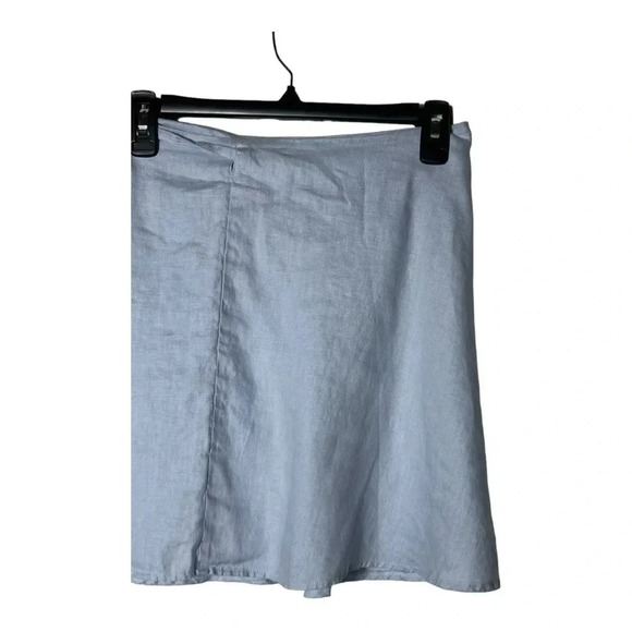 1793. BRANDY MELVILLE TRUE WRAP SKIRT LIGHT BLUE IN COLOR ONE SIZE WITH TIE - Picture 6 of 7